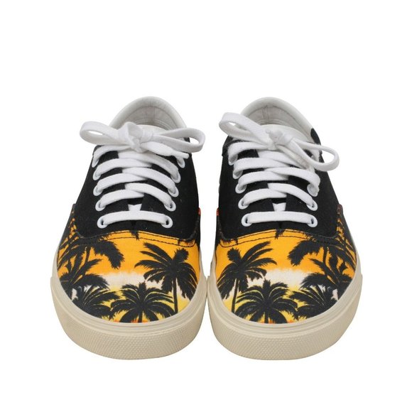 Saint Laurent Mens Palm Tree Skate Low Top Sneakers EU43.5 US10.5 Sunset Yellow - Picture 2 of 7